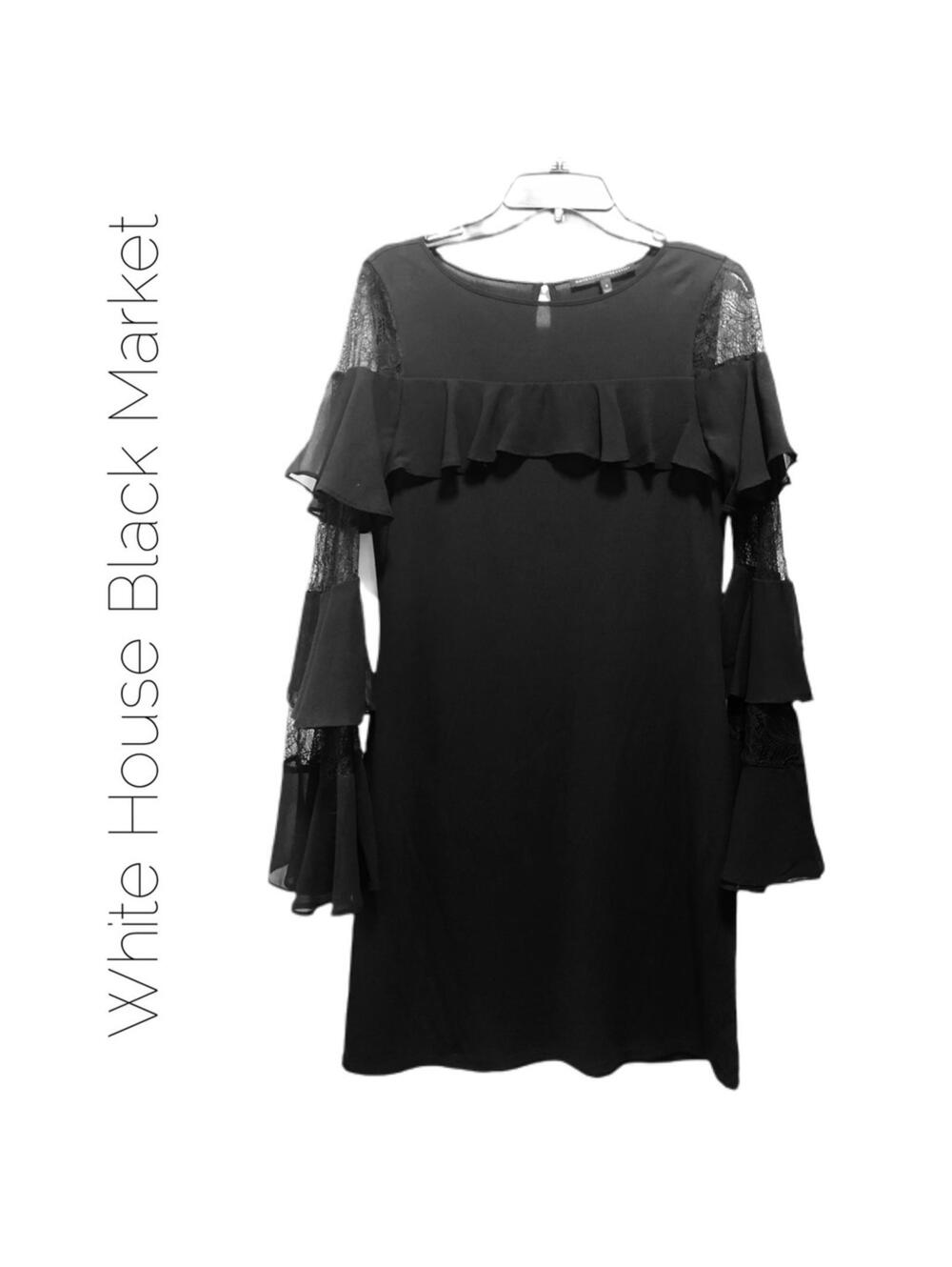 White House Black Market‎ Women’s Mini Dress with ruffles  - Size S